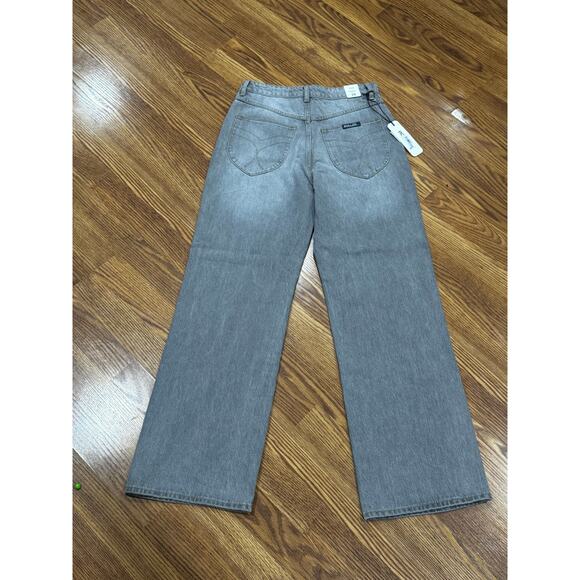 Rolla’s Heidi High-Rise Wide-Leg Jeans Gray Denim Retro 70s Style Pants Size 29 - Picture 9 of 13